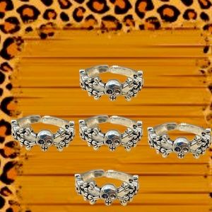 One size simple skull ring